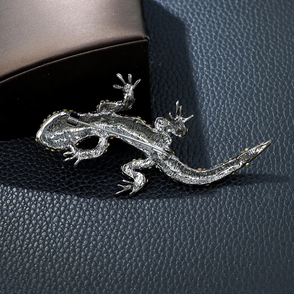 CINDY XIANG Rhinestone Lizard Gecko Brooches For Women - Main Image