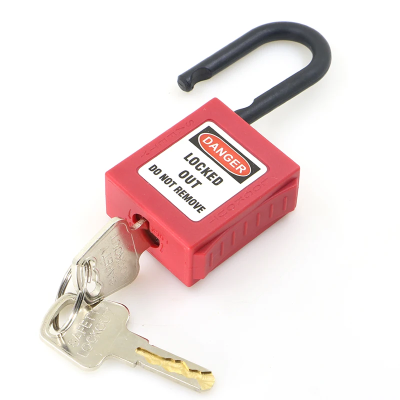 25mm Nylon Shackle Engineering Plastics Padlock Safety Lockout OSHA LOTO Hazardous Energy Isolation Keyed-Different Keyed-alike