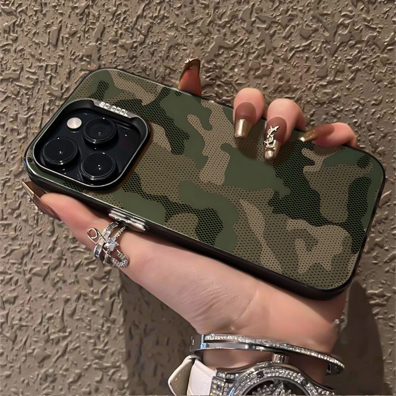 Luxury Green Camouflage Phone Case Cover