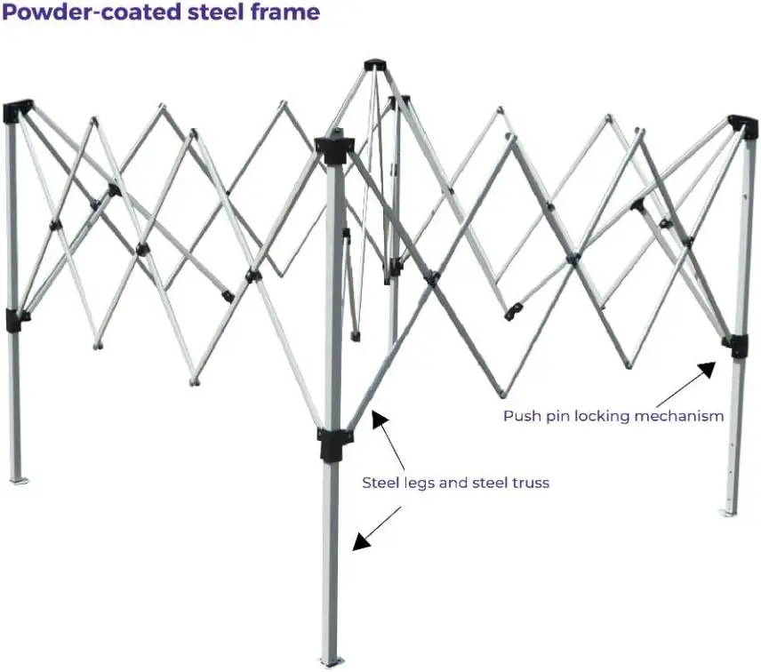 Slant Leg Canopy, 10' x 10', Blue-No Sidewall