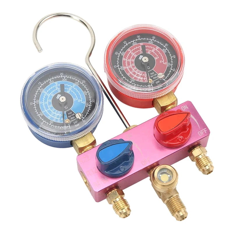 

HS-M02 Refrigerant Diagnostic Manifold Gauge Refrigeration Tool For R22/32/R410A