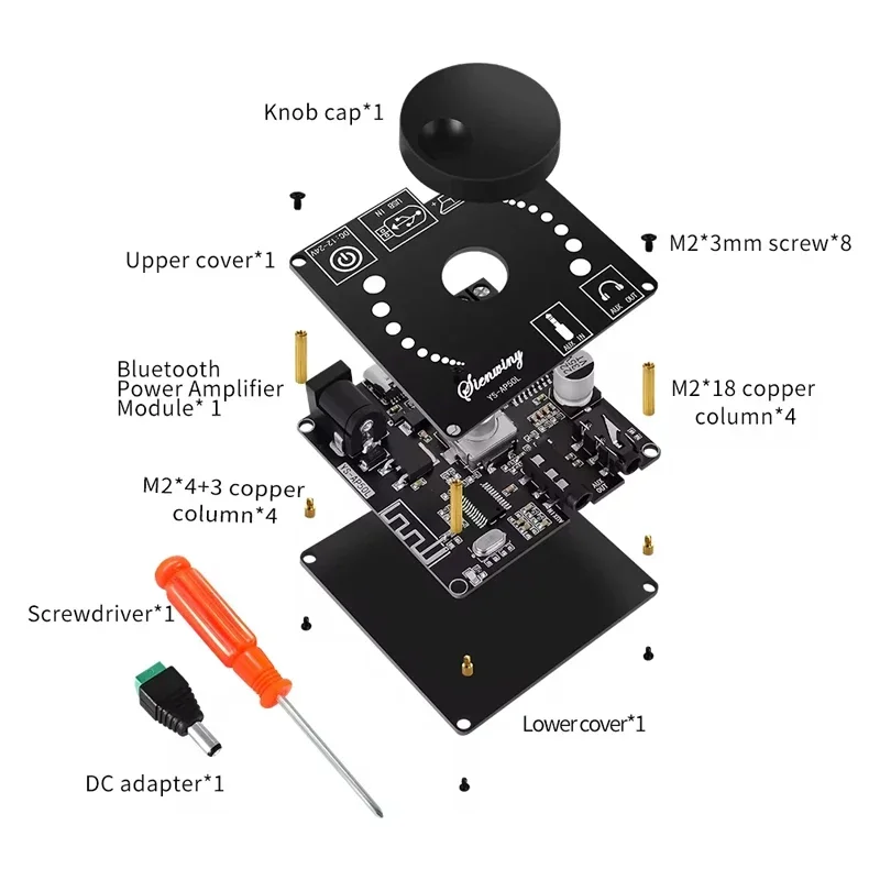 VIKEFON YS-AP50L 50W+50W Mini Digital Stereo Amplifier Speaker Power Amplifier Board Module Bluetooth 5.1 Audio board