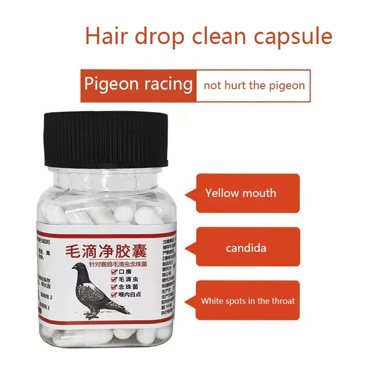 Pigeon nutritional supplement capsule type 80 capsules mouth yellow mouth white spot respiratory tract Pet Nutrition Supplement Pigeon Pox Medicine
