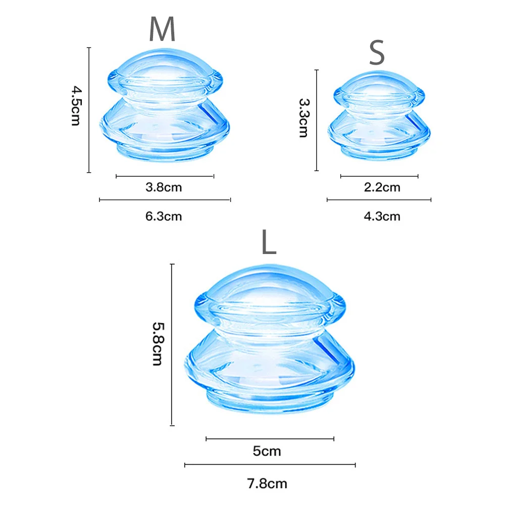 Cupping Set Silicone Vacuum Cupping Massage Body Cups Back Gua Sha Ventosas Suction Cup Anti-Cellulite Skin Lift Physiotherapy Jars