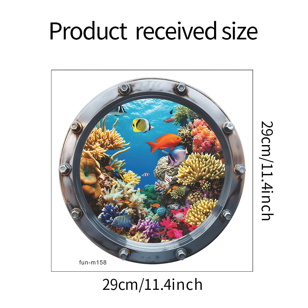 Underwater World Coral Fish Bathroom Toilet Post 1PCS Home Decoration PVC Material Restroom Decor Toilet Stickers toilet stickers