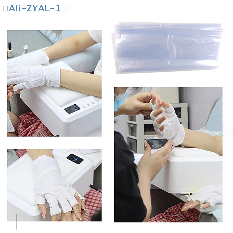 【ZYAL-1】10Pcs PVC 투명 열수축 필름 포장 네일 램프 열 열수축 포장 백 수축 비닐 봉투