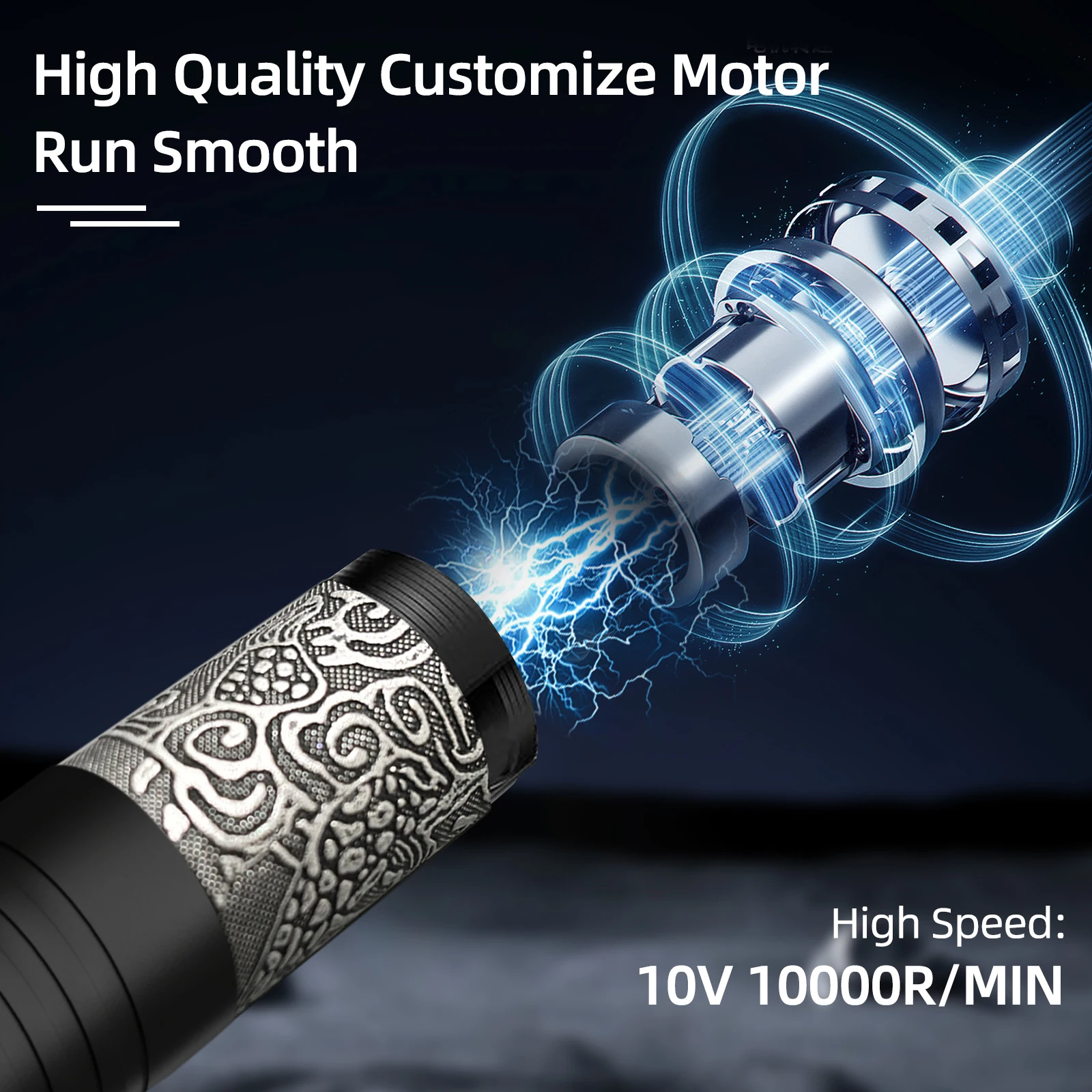 Tattoo Kit POSEIDON Leatherwear Tattoo Pen Kit For Permanent Makeup Machine Wireless Power Supply