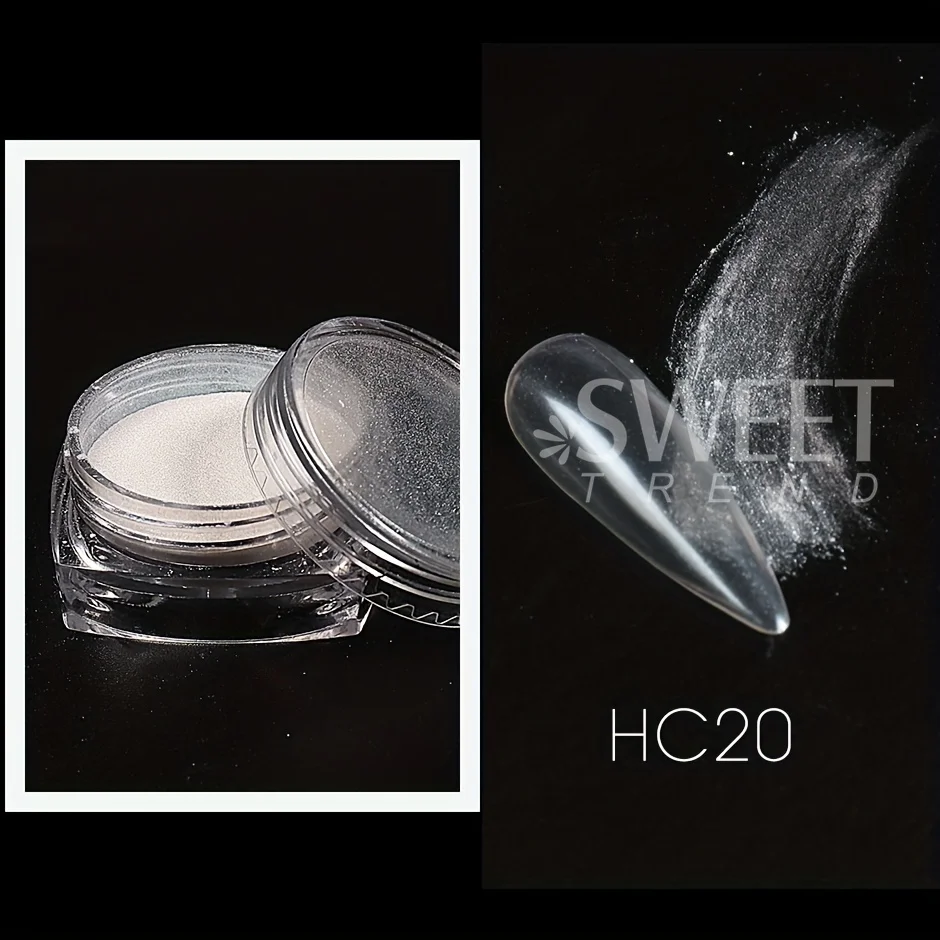 6pcs Aurora Pearl Powder For Nail Art Decorations Holographic Mirror Powder Dust Nail Glitter Rub On Nails Salon Nails Supplies