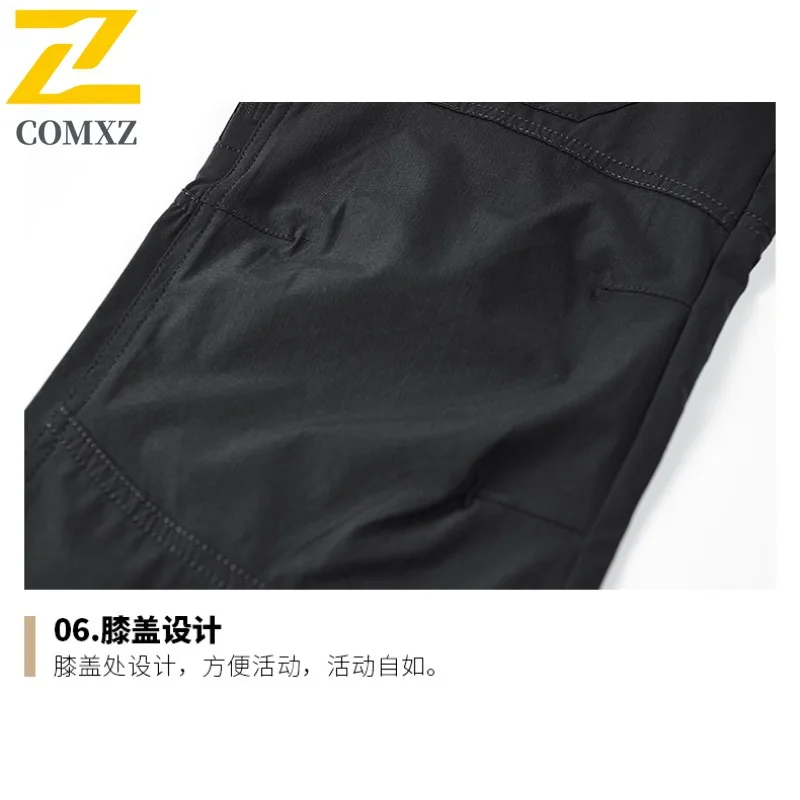 EiAO Men Spring-Autumn Quick-Dry Hiking Pants Waterproof Windproof Breathable Plus Size Outdoor Workwear Camping Mountaineering