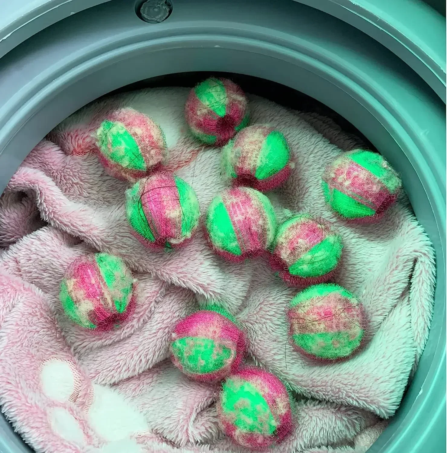 Laundry Washing Machine Hair Filter Floating Lint Remover Catcher Reusable Laundry Ball Dirt Collection Products 12/6 Piece Set