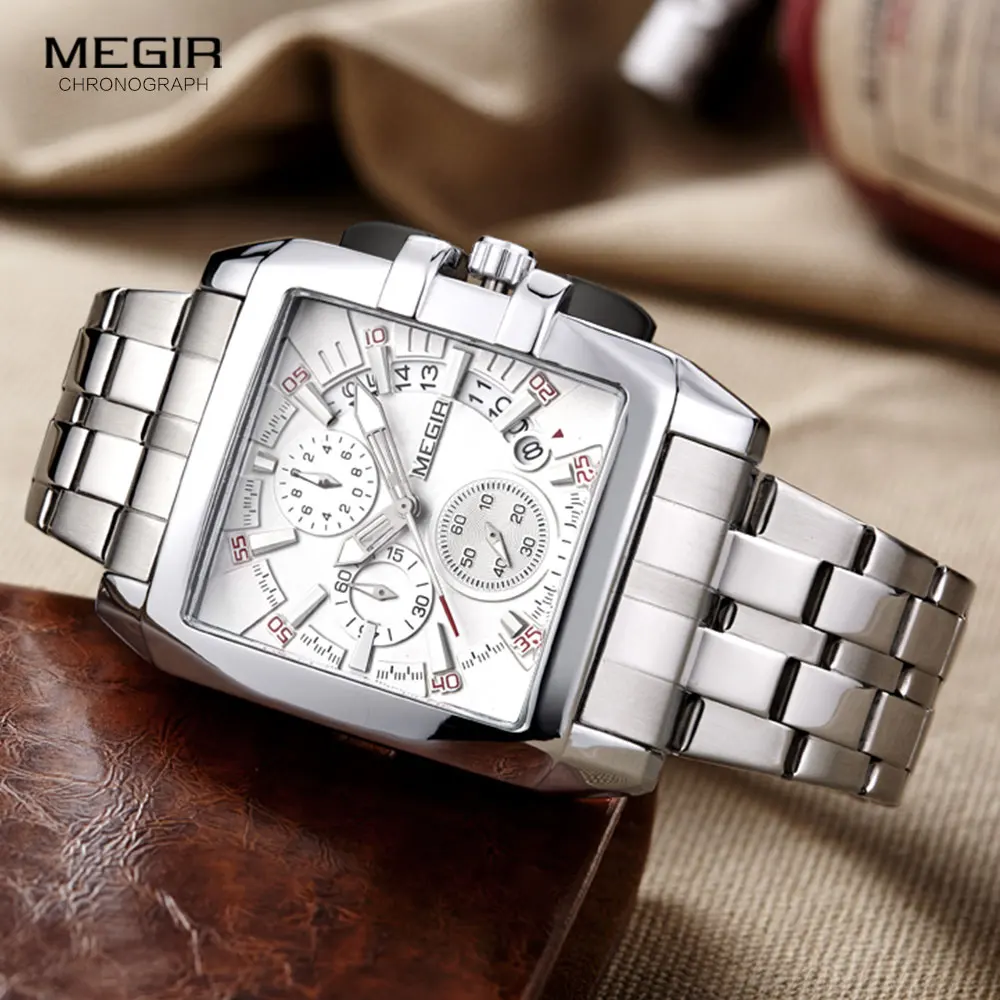 Reloj Mujer Megir Dorado Acero Inoxidable - Cronógrafo, Luminoso, Resistente Al Agua