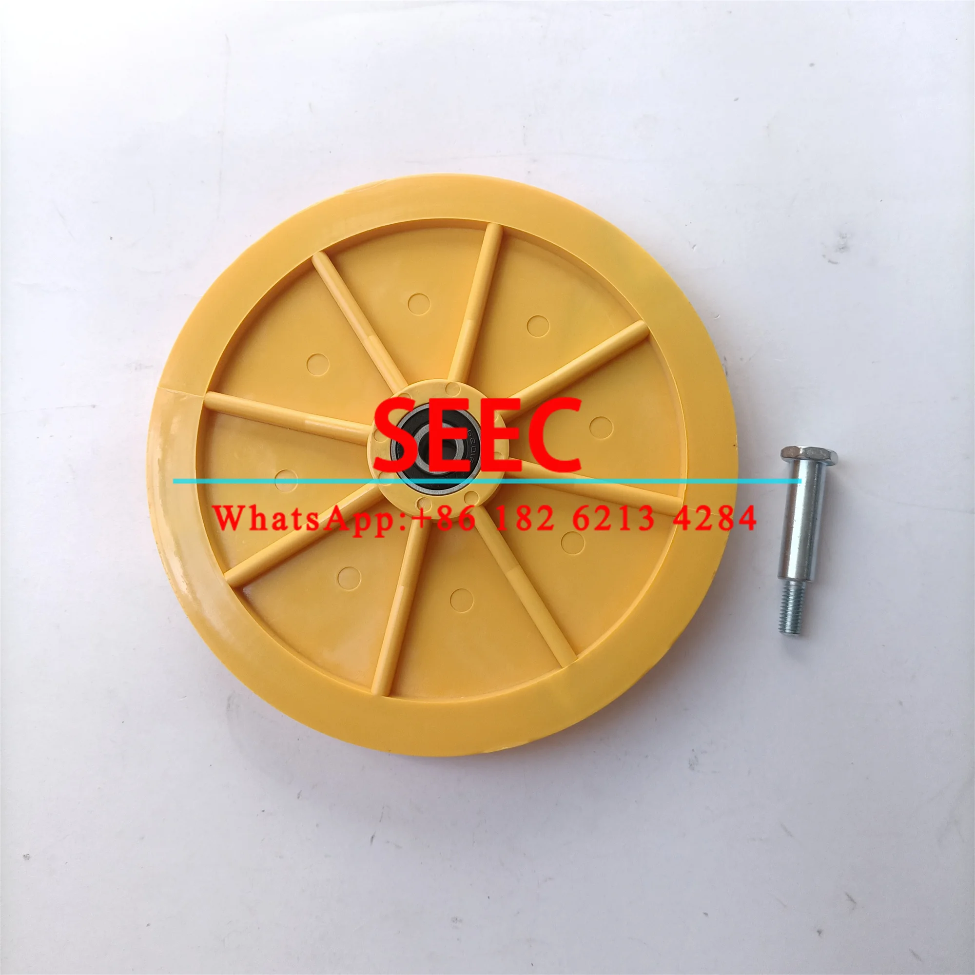SEEC Elevator GBP Speed Limiter Roller 839317 200*20*6201 mm OD 200mm W 20mm Bearing 6201RS With Shaft Replace 59314832
