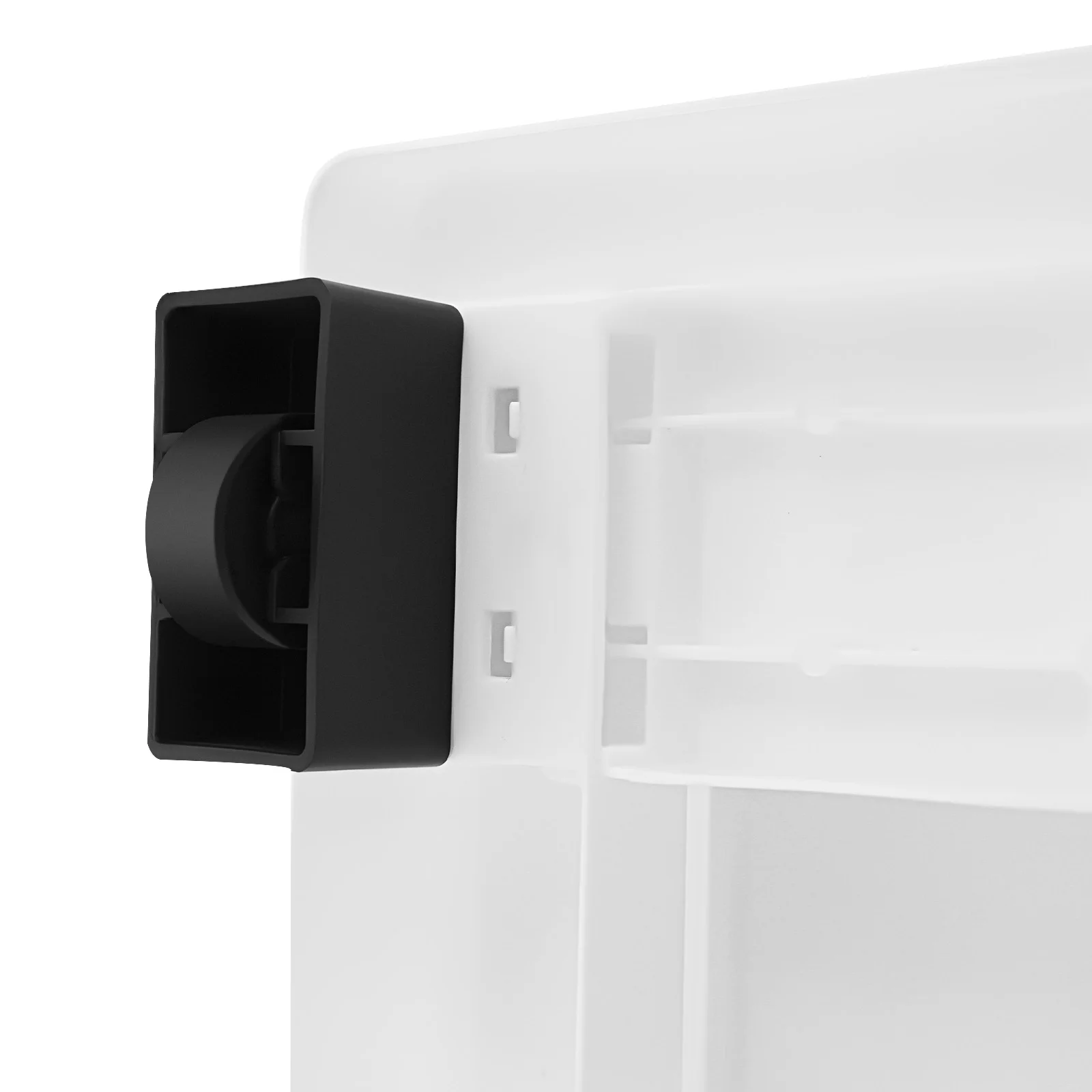 Weißer Schubladenschrank auf Rollen, 5-lagige Aufbewahrungsschublade, wasserdichte schmale Schublade aus PP, 25 x 34 x 82 cm, zur Aufbewahrung von Spielzeug, Kleidung, Kosmetika – Detail 10