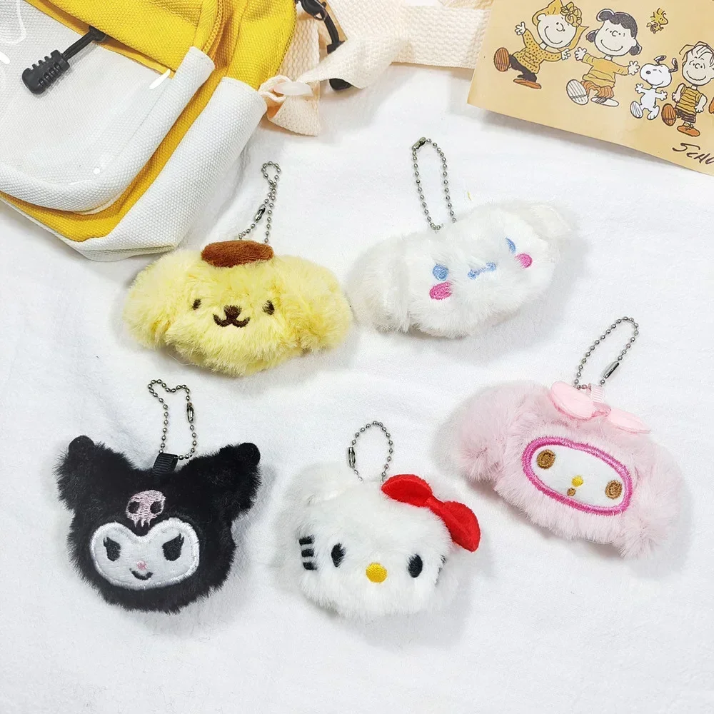 

HelloKittys Anime Plush Keychain Accessories Kawaii My Melodys Kuromis Cartoon Toy Bag Ornaments Key Ring Children's Gifts