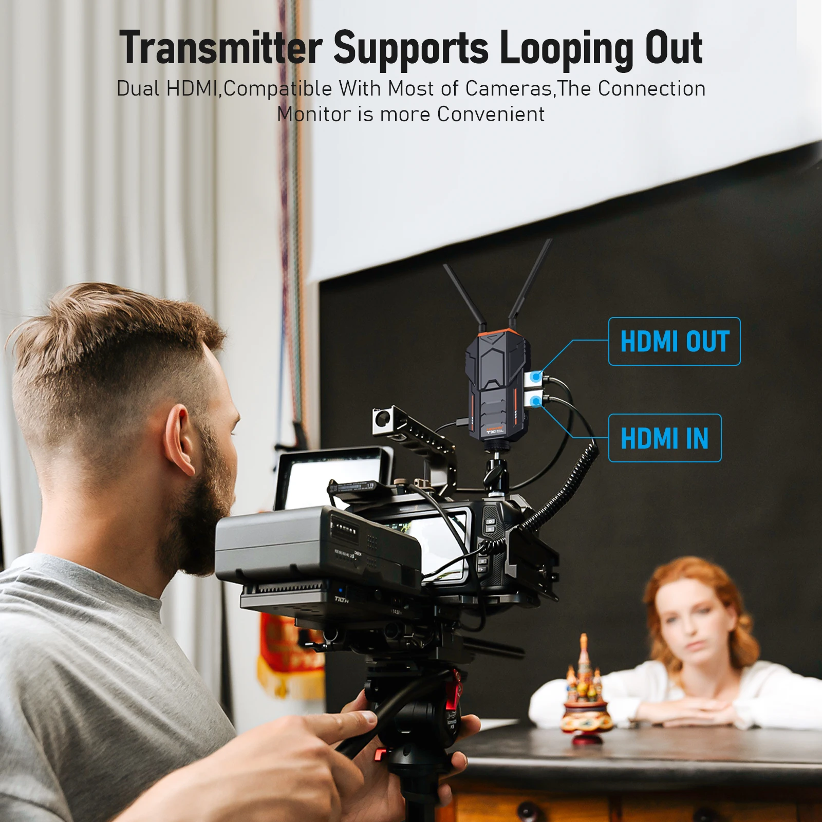 FPV Transmitter Receiver FPV Accessories Lemorele R100 5.8Ghz HDMI Extender kit Wireless Transmitter and Receiver