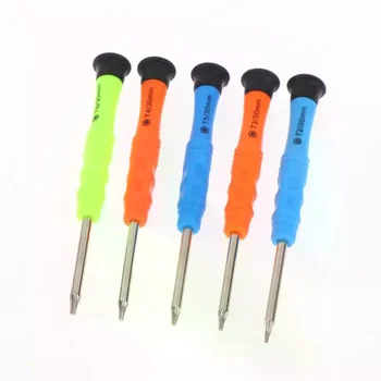 Kit di strumenti di riparazione per telefoni cellulari fai-da-te Set di cacciaviti Torx 1x3 T2 T3 T4 T5 Utensili manuali per punte a stella per riparazioni elettroniche
