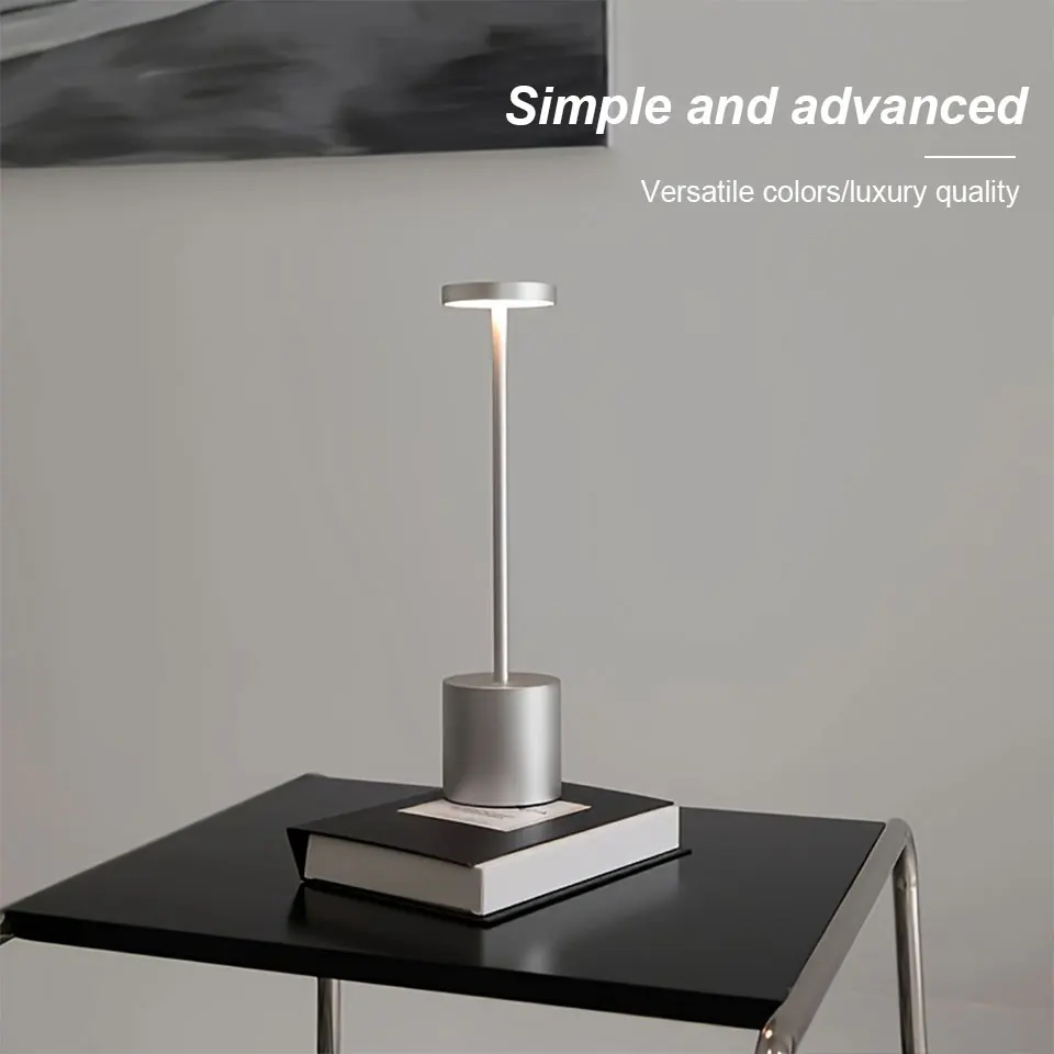 Table Lamp LED Touch Switch Desktop Night Light Rechargeable Wireless Reading Lamp Brightness Changeable  Decoration Night Light