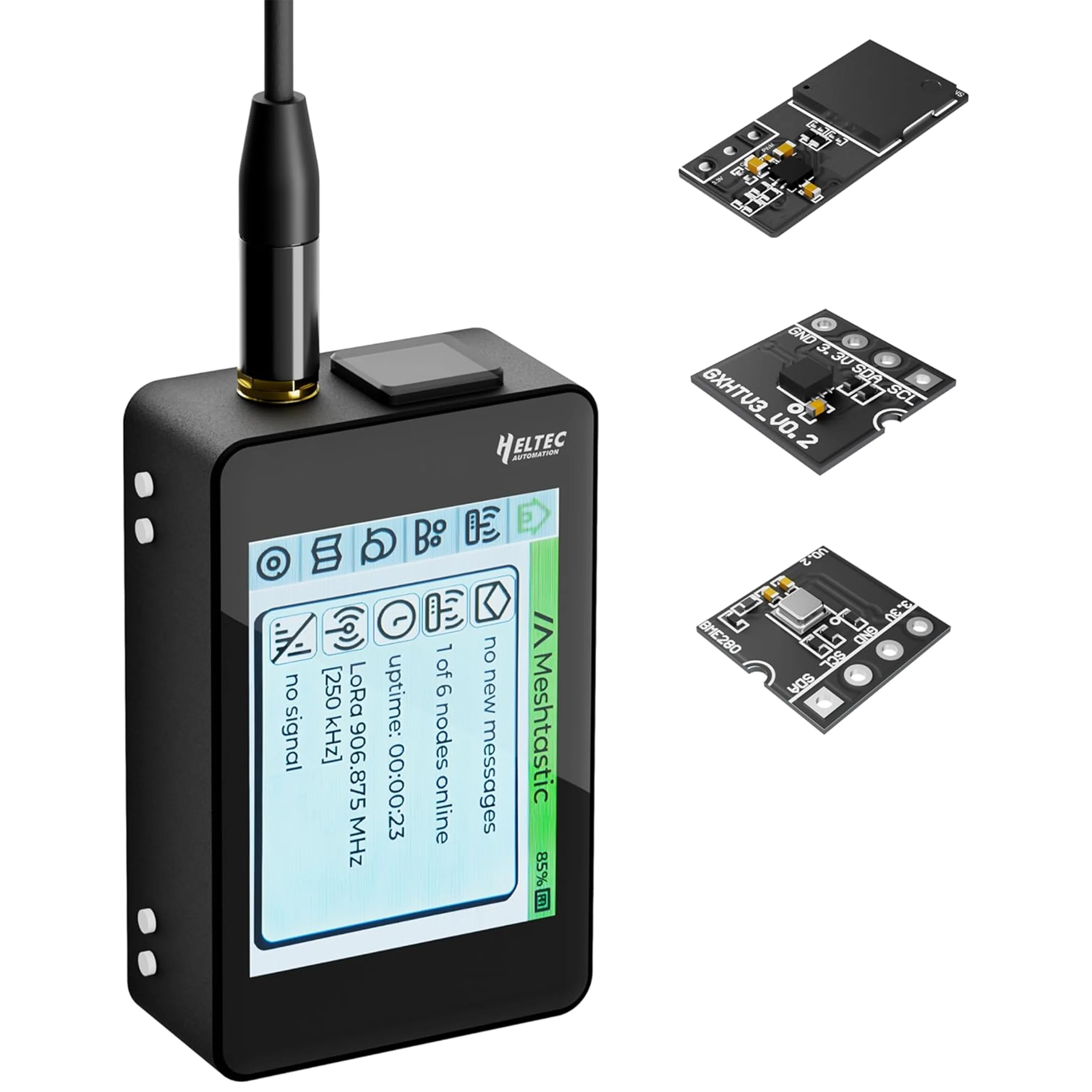 Heltec V4 WiFi LoRa 32 확장 키트 ESP32S3 SX1262 928MHz, 세 개의 센서, 강화 유리/터치 스크린 포함, Meshtastic LoRaWAN용