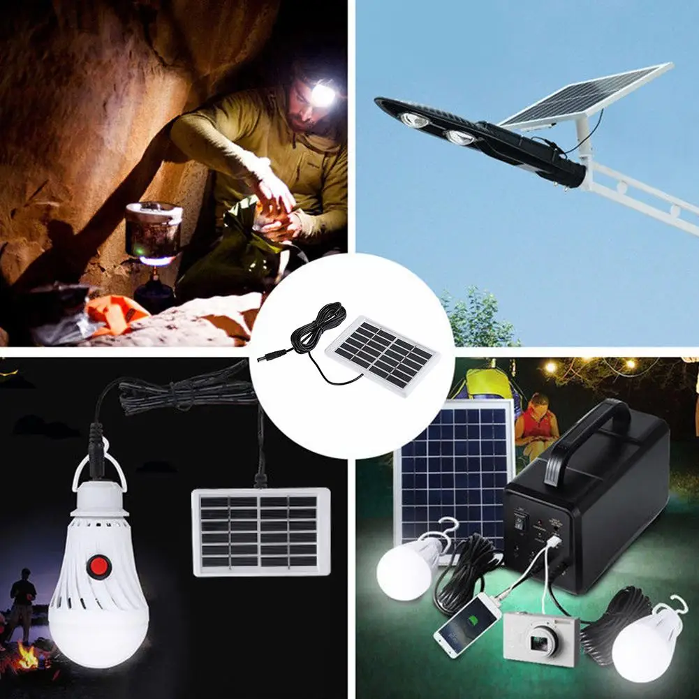 6V 1.2W Solar Panel Portable DC Interface Solar Charger Outdoor Lighting System Solar Battery Supply for Home Electric Appliance