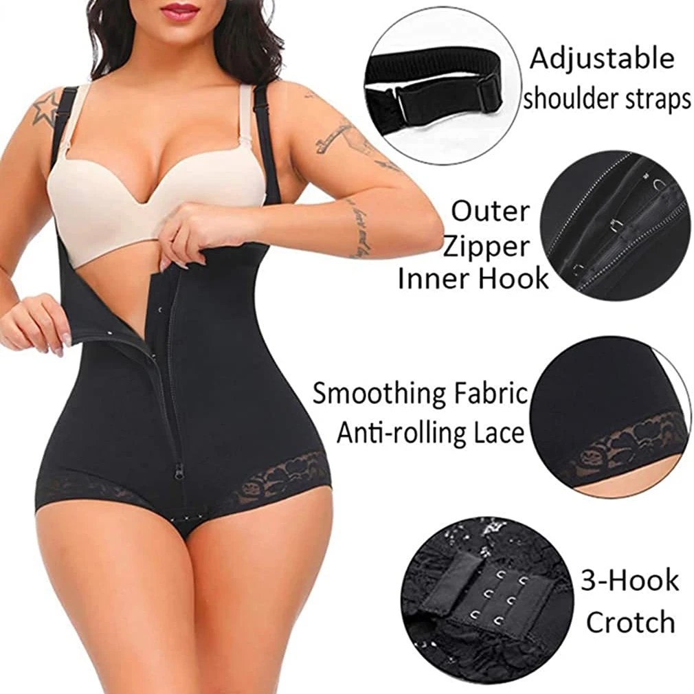 M MYODRESS Fajas Colombianas Shapewear for Women Tummy Control Compression  Garment Waist Trainer Bodysuit