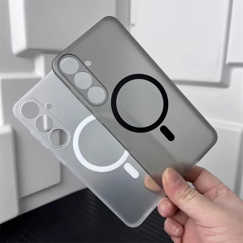 Ultra Thin Matte Clear Magnetic Wireless Charging Case - PC Hard Cover