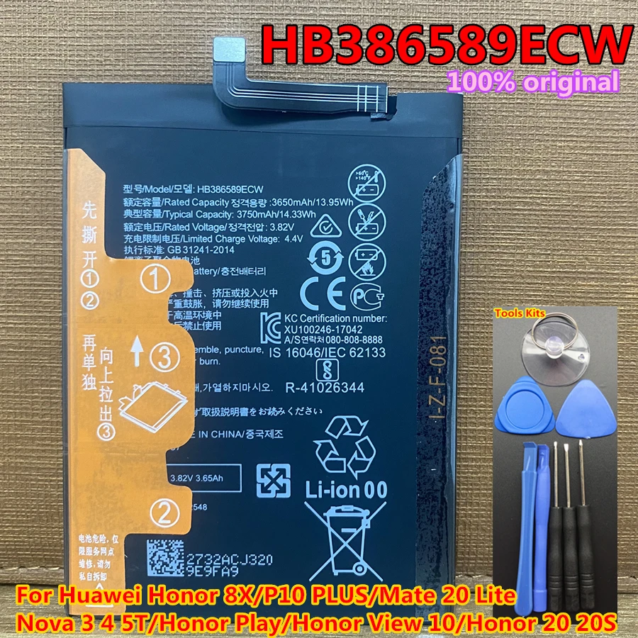 Оригинальный аккумулятор HB386589ECW для телефона Huawei Honor Play,20s,8X,  аналогичная фотография, Mate 20 Lite,P10 Plus,Nova 5T | AliExpress