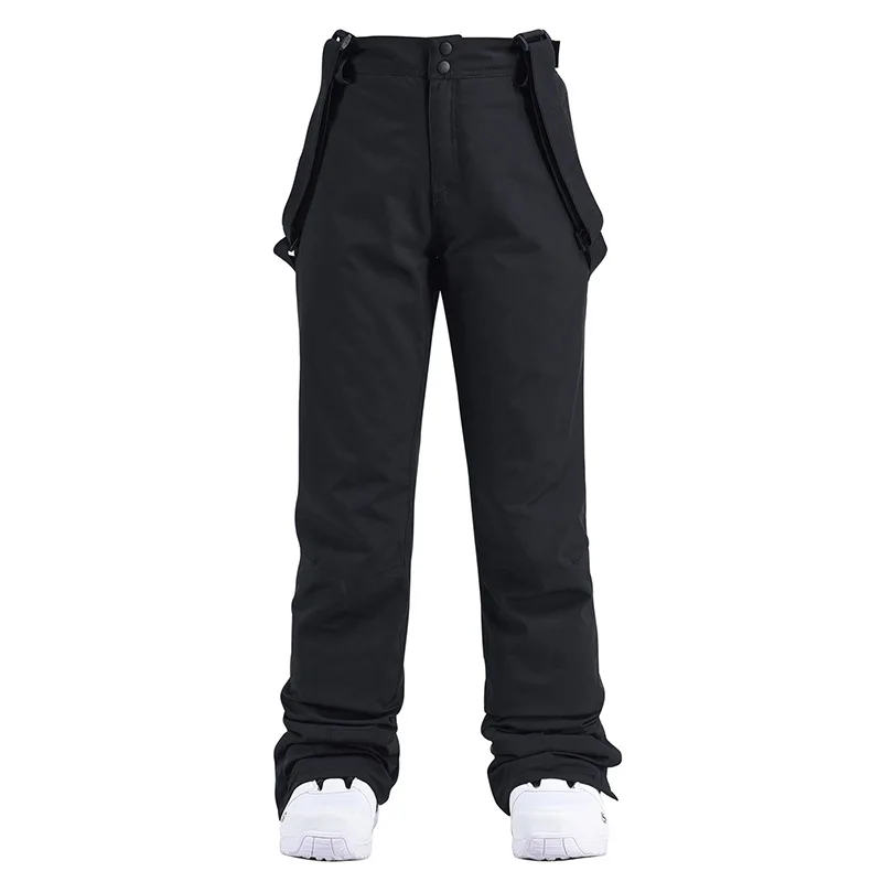 Uomo donna pantaloni da sci antivento impermeabile inverno addensare pantaloni da neve sport all'aria aperta snowboard coppia pantaloni con cinturino Super caldo