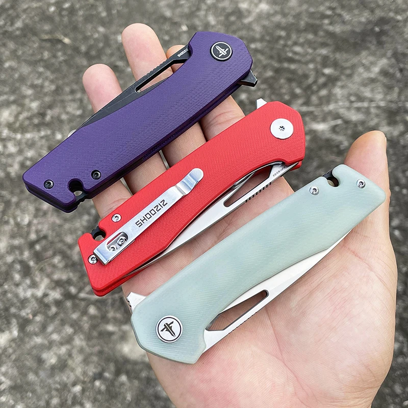 XUN120 SHOOZIZ D2 steel row ball bearing system folding knives