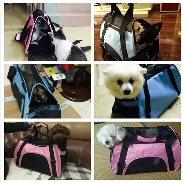 Cat Bags Portable Dog Carrier BagsMesh Breathable Carrier Bags for Small Dogs Foldable Cats Handbag Travel Pet Bag Transport use