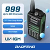 2PCS Baofeng UV-16M V2 Walkie Talkie 15W High Capacity AM FM Two Way Radio Full Band LCD 999CH Frequency Copy NOAA Noise Reduce 4