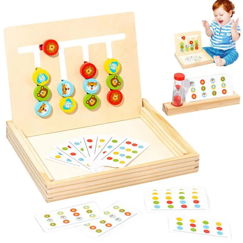 Slide Puzzle For Toddlers Animal Sliding Logic Game Montessori Educational Wooden Toys For Ages 4 5 6 Years Old Toddlers Kids