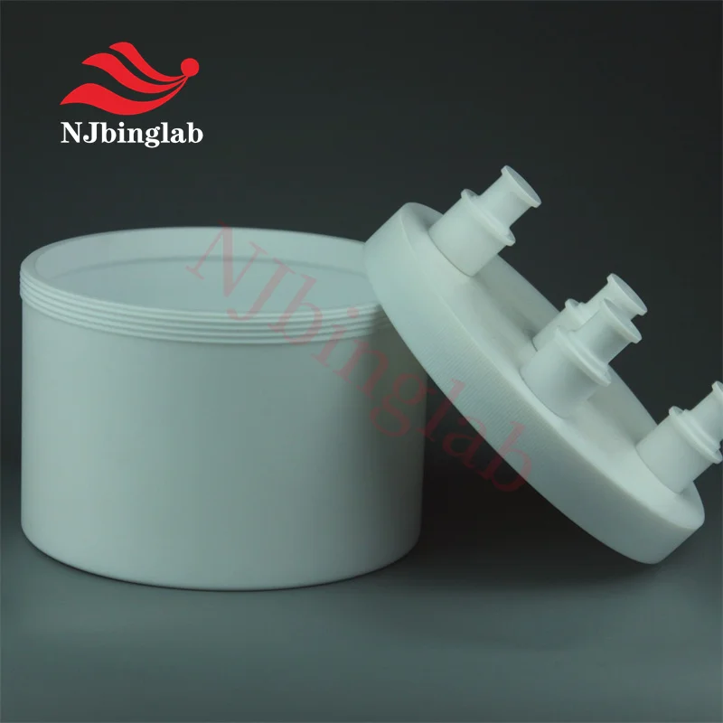 PTFE 멀티 넥 플라스크 스레드 도장 반응 베셀, 원소 분석용 낮은 배경값, 3000ml