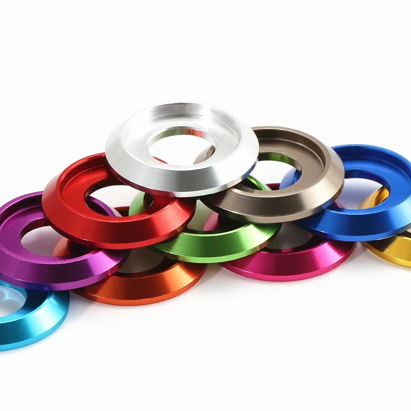 5pcs/10pcs M2 M2.5 M3 M4 M5 M6 M8 colourful Aluminum cup head washer for button head screw Bolts