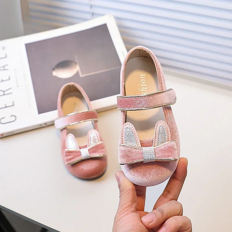 Leather Kids Moccasins Soft Bottom Flat Shoes for Girls