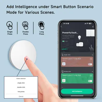 Tuya Zigbee Smart Push Button Wireless Switch Include Battery Remote Control Automation Scenario Switch Work with Zigbee Gateway 2