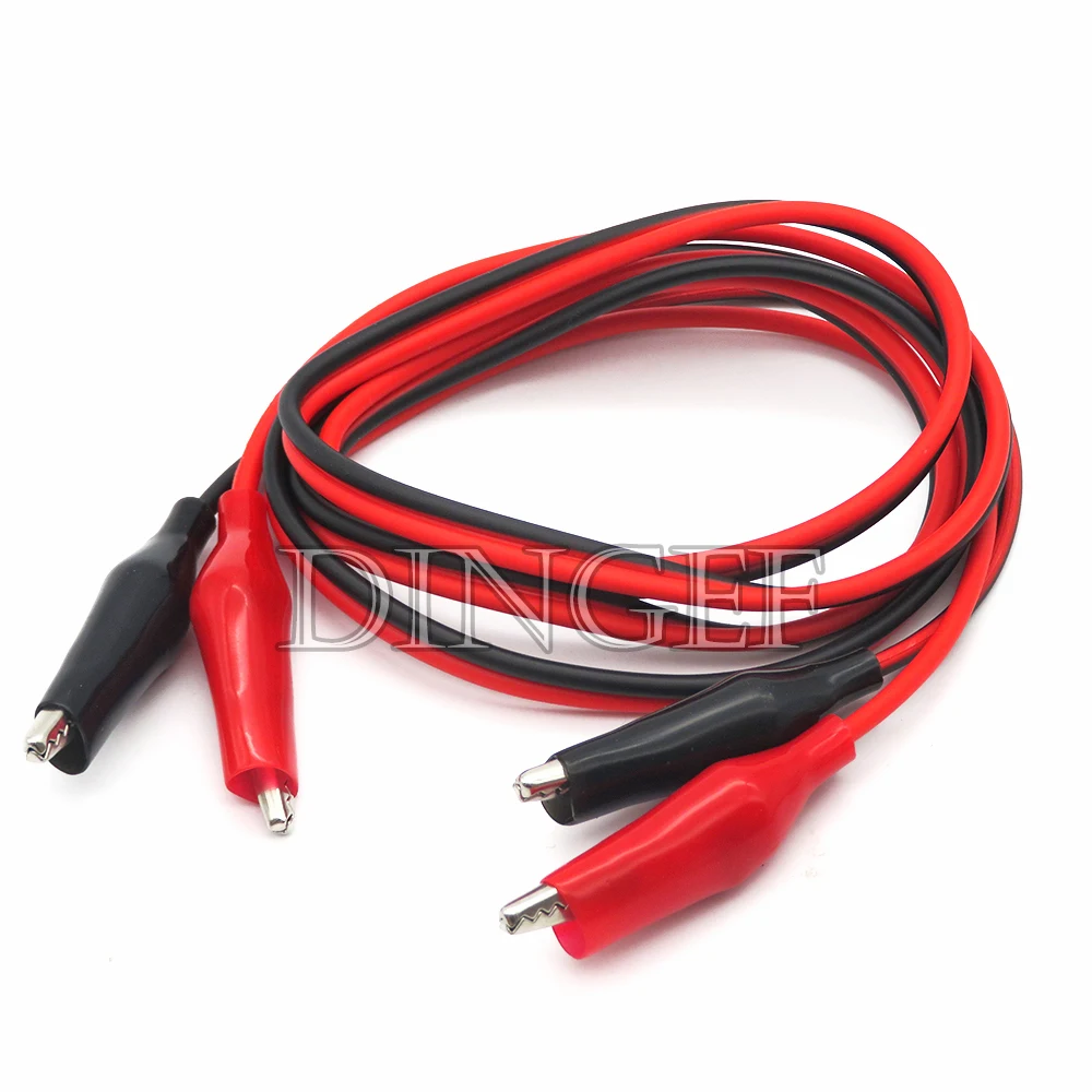 1Meter electrical Alligator Clips cable Jumper Wire DIY Test Leads Double-ended Crocodile Test Clips cords Roach for multimeter
