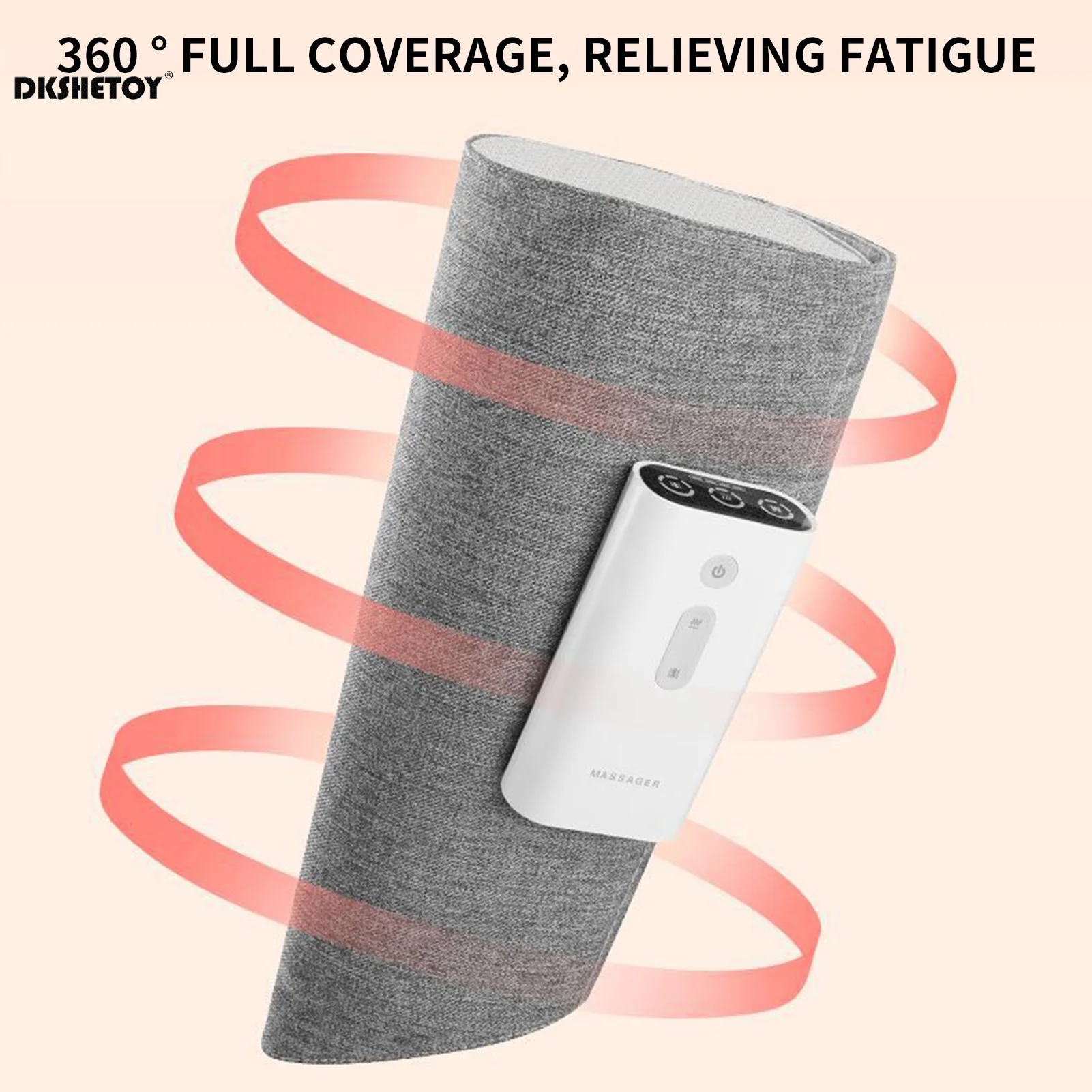 

leg massager 360° Air Pressure Calf Massager heating for blood circulation Leg Massage USB Rechargeable Presotherapy machine