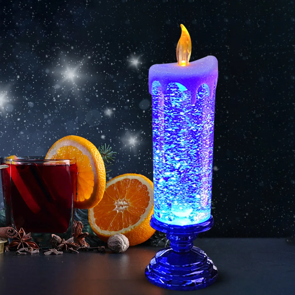 LED Glitter Flameless Candle Luminous Electronic Candle Romantic Party Home  Decor Christmas Decoration Lovely Night Light