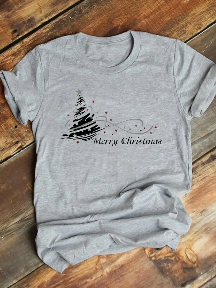 

Print Women Tee Top Lovely Season Festival Trend 90s Fashion Lady New Year Shirt Clothing Clothes Christmas Graphic T-shirt