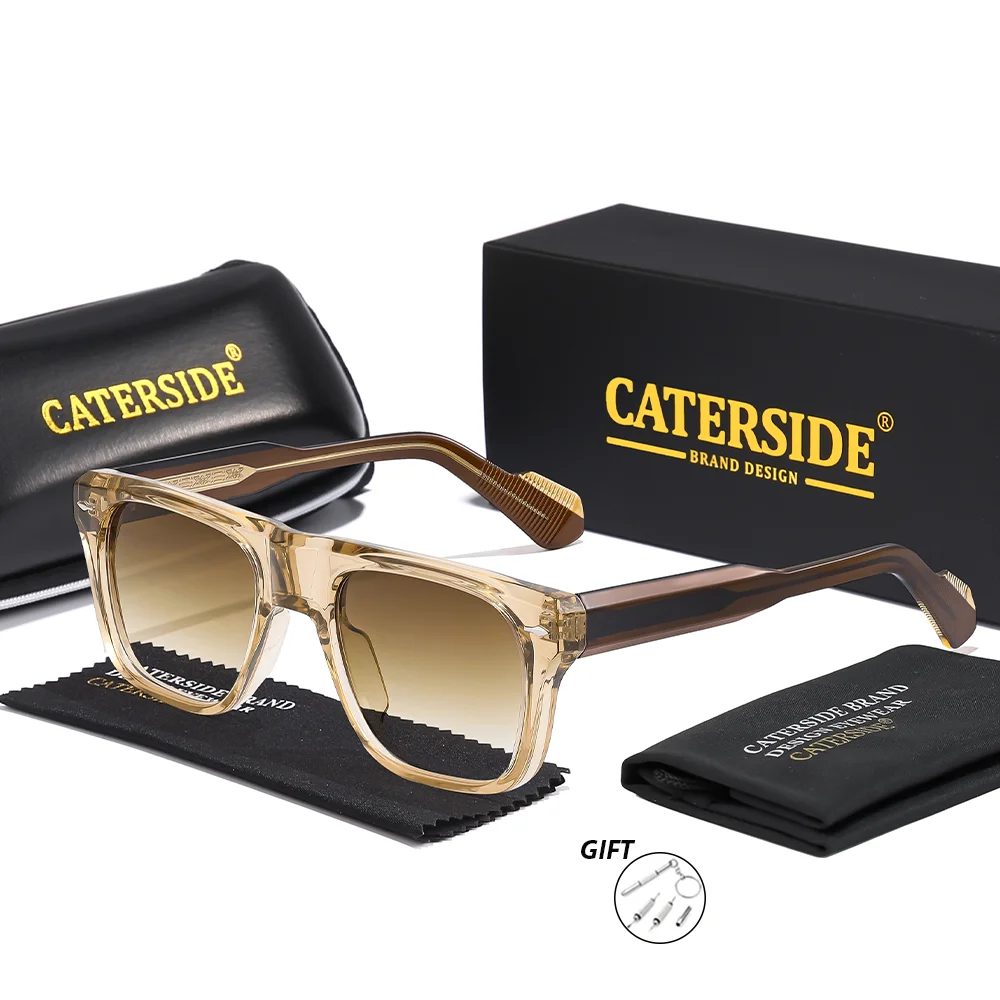 CATERSIDE Herren-Sonnenbrille mit dickem Rahmen, quadratische Gläser, Damen-Brille für Kurzsichtigkeit, Weitsichtigkeit, modische Korrektionsbrille – Detail 9