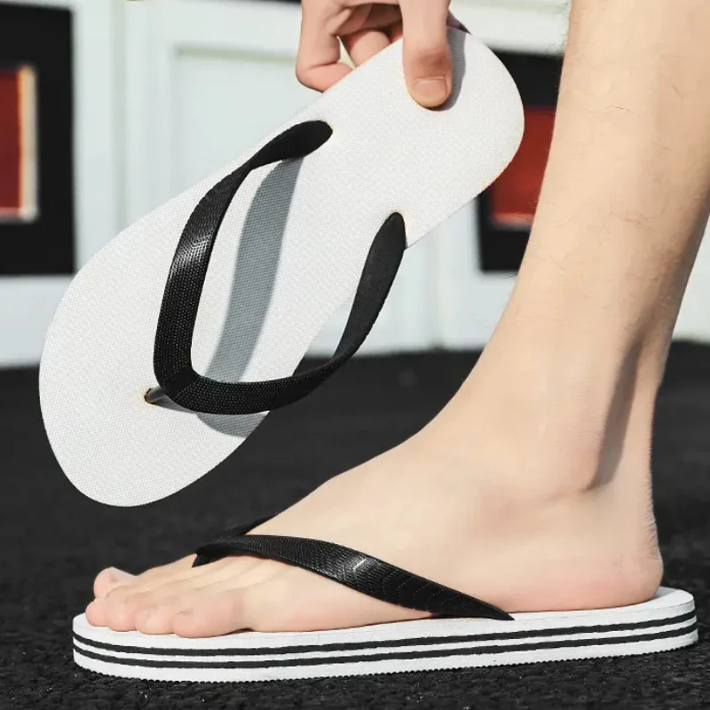 

Мужские шлепанцы, летние нескользящие легкие сандалии, стандартная нескользящая Мягкая подошва, плоская подошва, пляжные тапочки