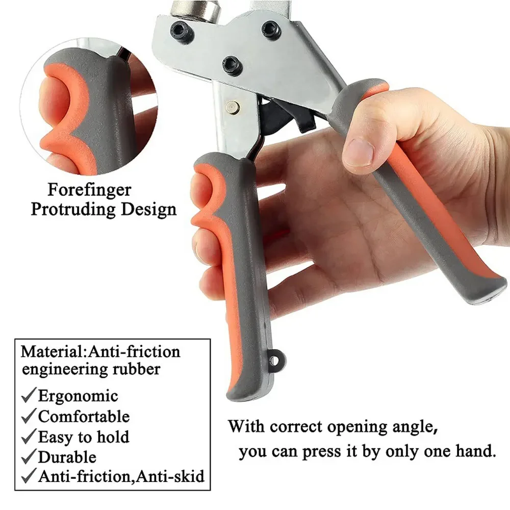 Grommet Tool Kit Handheld Hole Punch Pliers 6/10mm Silver Grommets