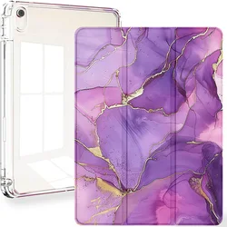 Premium iPad Case Tablet Cover, Stylish and Durable, Universal Fit - Air 11 2024 2025 (Light Purple Gold)