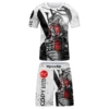 Cody Lundin Short Sleeve BJJ Rashguard T-shirt+ MMA Shorts 2pcs/set Kickboxing Men Grappling Gym Sport Training Westling Wear 4