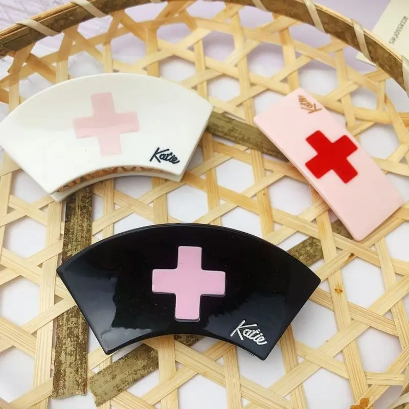 1 Stück japanische TP-Krankenschwester-Clip im gleichen Stil, süße Mädchen-Loli-Haarspange, Kreuz-Top-Clip, modisches Haar-Accessoire