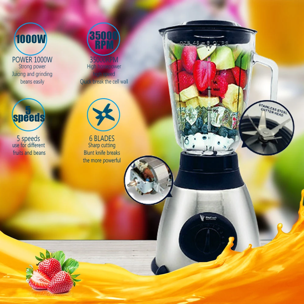 Blenders Electric Blender Fruit Juicer Glass Electric Bean Blender