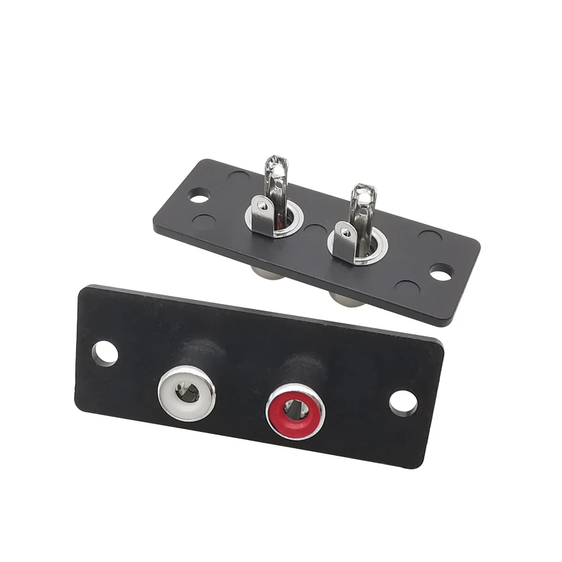1/2/5Pcs 2 Weg Cinch-buchse Terminal Wand Panel Platte Eingang Phono Chassis Buchse montieren AV Audio Adapter – Detail 6