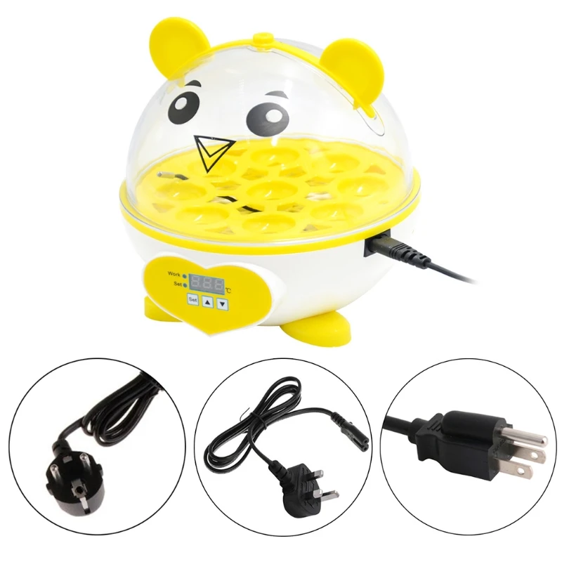 

Инкубатор для яиц с 9 перегородками, профессиональный мини-брудер для птиц, автоматический термостат для разведения, цифровой