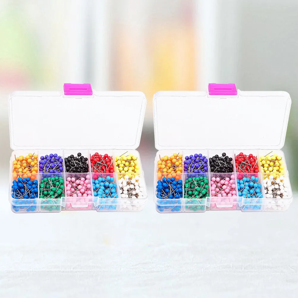 다양한 색상의 플라스틱 푸시핀, 스틸 팁 지도핀, 사무실, 가정, 지도 표시, 여행 사진, 코르크보드, 지리용