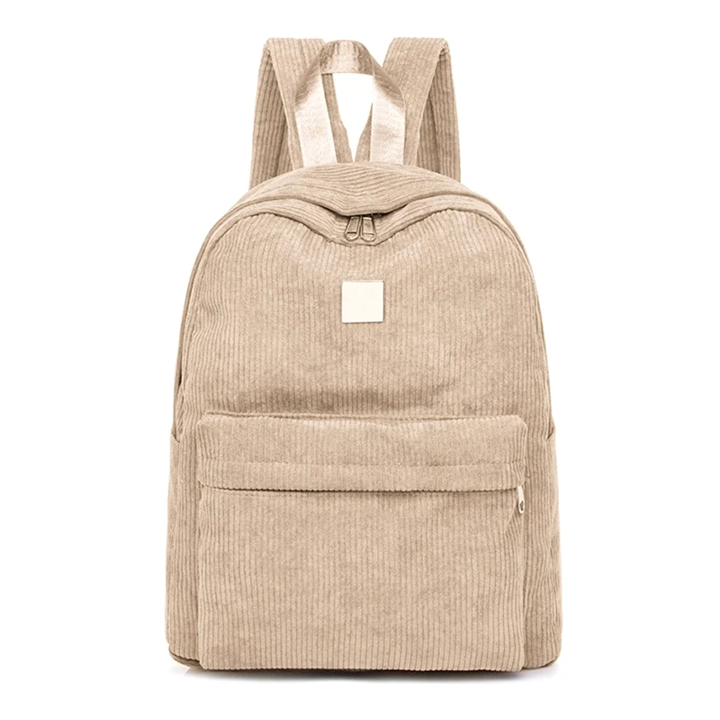 

Women Casual Corduroy Backpack Soft Kids School Bag Travel College Daypack Female Girls Rucksack
